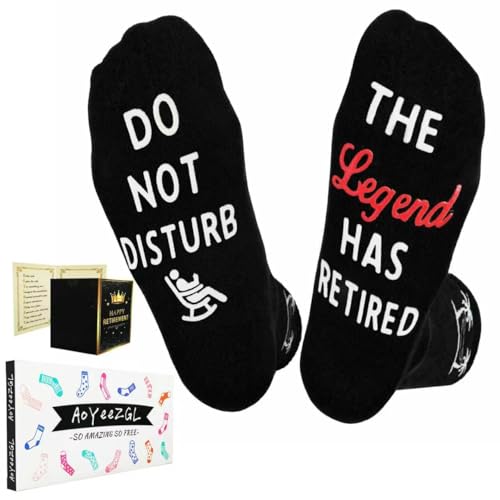 Ao Yee ZGL Retirement Socks with Congratulatory Card,Fun Novel Retirement Gift,Unique Amusing...