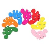 Healvian Botones de Madera para Costura Coloridos Forma de Huella de Pie Tamaño Pequeño 100 Piezas Ligeros y Delicados para Manualidades y Decoración de Ropa