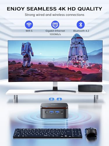 ACEMAGICIAN Mini PC Ιntel Alder Lake Ν95 3.4GHz 16GB DDR4 RAM 512GB M.2 SSD Micro Desktop Computer, 4K UHD HDMI+DP, Dual Bande WiFi/BT4.2/Gigabit Ethernet für Business, Heimkino, W11 Pro – Bild 6