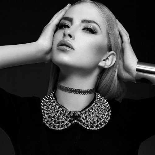 XLIUAX 6 Stück Choker Kette Damen, Schwarz Velvet Choker Halskette Verstellbare Klassische Kropfband Schmuck Gothic Lace Klassische Chokers für Dancing Halloween Geburtstag Party Cosplay