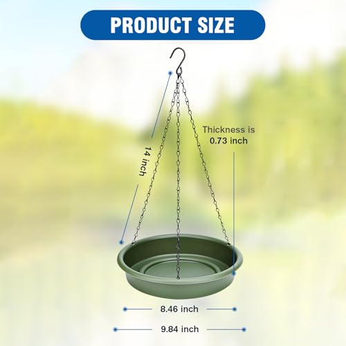 Hanging Bird Bath for Outside, Hanging Bird Feeders,Birds Water Feeder,Small Birds Bath Tray for Outdoors Garden Patio Decoration - Image 4