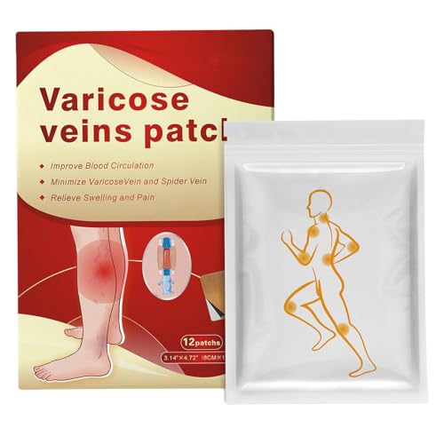 Patch Micro-aiguilles Vein Target - 12 Pièces, Patch Non Tissé Pour | Traitement Des Pour Les Jambes, Santé Capillaire, Améliore La Circulation, Réduit Le Gonflement Des Jambes