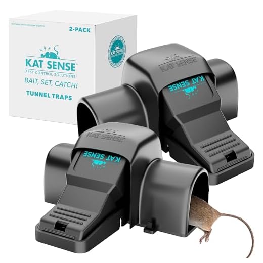 Kat Sense Covered Rat & Chipmunk Traps, Prevents Accidental Triggering with Tunneled Design, Quick Humane Kill, Indoor 'N Outdoor Mouse Snap Traps