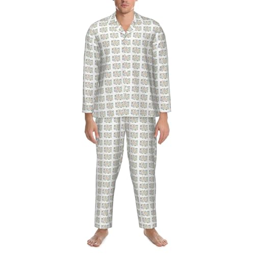 Pyjama hommes deux pièces imprimé pour dormir détendu