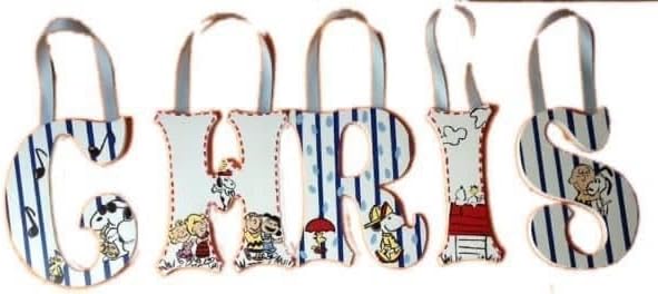 Snoopyy Kids Room Letters, Kids Name Letters, Nursery Letters, Playroom Letters, Personalized Kids Room Letters, Peanutss Wall Letters