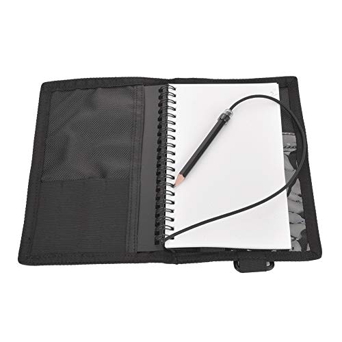 Preisvergleich Produktbild Lairun Unterwasser-Notizbuch, Kompaktes PU-beschichtetes Tauchlogbuch aus Wasserdichtem Papier, Praktische Tauchschreibplatte mit Bleistift, Unterwasser-Handschrift-Notizbuch für(rote Streifen)