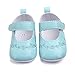 Baby Girls Dress Shoes Mary Jane Wedding Bridesmaids Casual Slip on Ballet Flat for Party School (Blue, 12-15 Months)