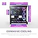 NZXT H9 Flow RGB+ (2025) – Large Dual-Chamber ATX Mid-Tower Airflow PC Case – Includes 7 RGB Fans (6 x 140mm, 1 x 120mm) & Control Hub – 420mm Radiator Support – Back-Connect Ready – Black