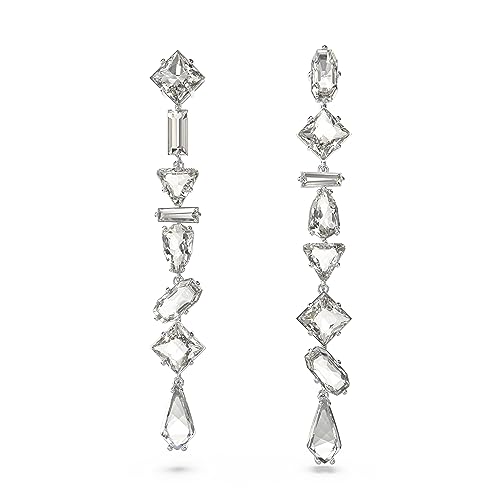 Swarovski Mesmera Drop Earrings, Clear Crystals in a Rhodium Finished Setting, Part of the Swarovski Mesmera Collection
