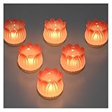 YoHyien 6er Set Glas Teelichthalter, Tulpen Teelichtgläser für Tischdeko, Teelichter Glas Klein,...