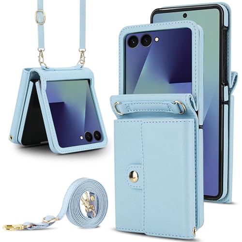 Coque Galaxy Z Flip 7 Asuwish LZWFQZD US bleue pour protection de smartphone