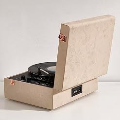 Arkrocket Coryphaeus Vinyl Record Player 3-Speed Bluetooth Input and Output Built-in Speakers with Magnetic Cartridge Auto Off (Flora Engraved) - Les Beatles, Paul McCartney, John Lennon, RIngo Starr, George Harrison Arkrocket Coryphaeus Vinyl Record Player 3-Speed Bluetooth Input and Output Built-in Speakers with Magnetic Cartridge Auto Off (Flora Engraved) – Image 4
