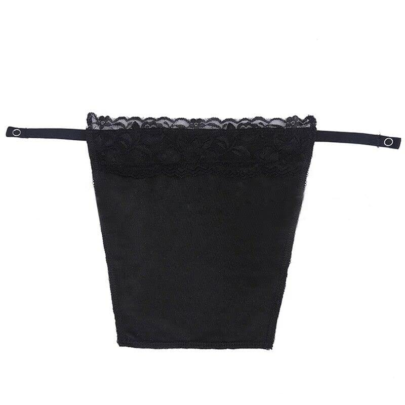 Image of Cotton Clip-on Mock Lace Camisole for Women,Deep Neck Cleavage Cover Cami Secret