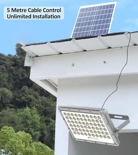 Éclairage solaire étanche IP67 200W avec télécommande pour parking extérieur - 7