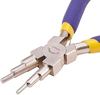 BENECREAT 6 in 1 Bail Making Pliers 6Inch Carbon Steel Wire Forming Bail Making Shaping Jump Ring Pliers for Jewelry Crafts Making, 3mm to 10mm