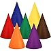 SATINIOR 7 Pieces Gnome Hats Dwarf Hats Felt Cone Party Hat Colorful Elf Hat for Costume Accessory Party Favors,