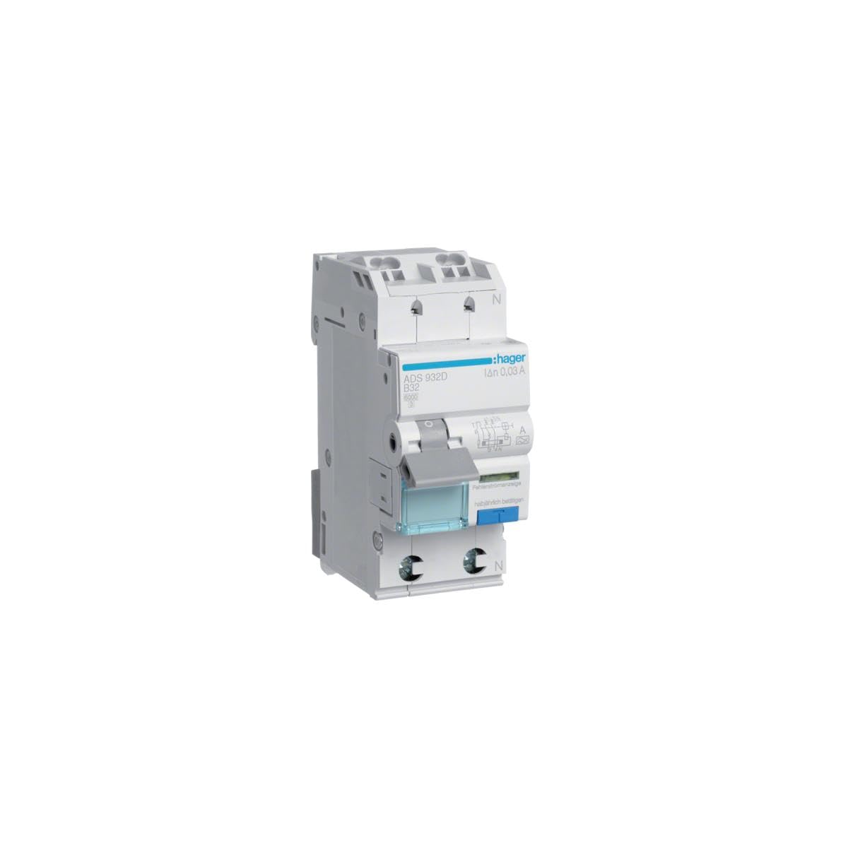 Hager ADS932D FI-LS 1P+N 6kA B-32A 30mA A QC