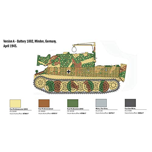 Italeri 56573 6573S 1:35 38cm RW 61 auf Sturmmöser Tiger, originalgetreue Nachbildung, Modellbau, Basteln, Hobby, Kleben… – Bild 4