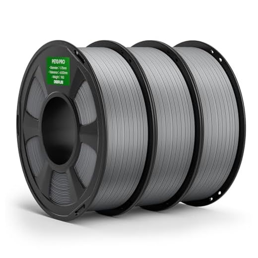 DEEPLEE PETG PRO Filament 1.75mm Grey 3KG, 1.75mm PETG 3D Printer Filaments Enhanced Toughness and Weather Resistance, Fit for Most FDM 3D Printers