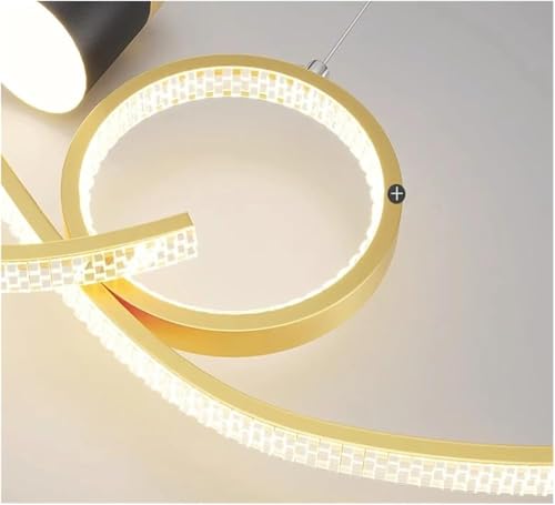 Lustre moderne doré variable pour harmoniser la décoration de votre séjour