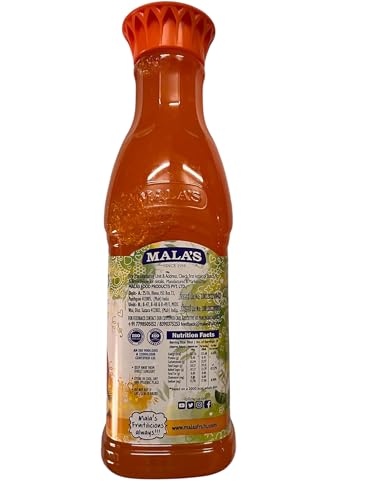 Image of Mala's Mala Orange Crush Fruit Drink - 1 Litre Bottle, 1000 G, No Preservatives (Pack of 3)
