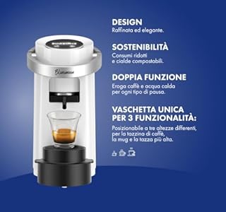 CAFFÈ BORBONE Bluemoon Macchina da Caffè a Cialde (Bianco, Macchina)