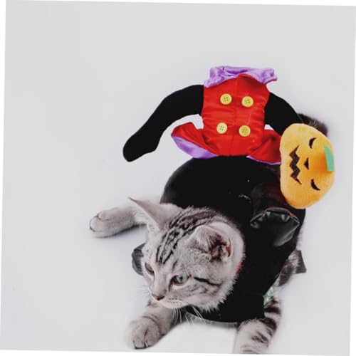 Disfraz para perro Halloween estilo calabaza liviano miniatura 7