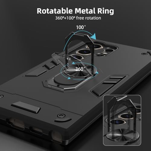 Image of NDCOM for S25 Plus Back Cover | Shockproof Durable S25 Plus Case | Ring Holder Case