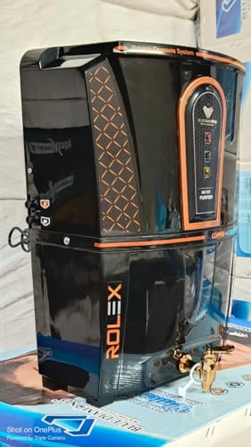 Image of BLUE DIAMOND Rolex RO + UV + Copper + Zinc + Alkaline + UF + TDS Adjuster | Digital Display | Fully Automatic Function Water Purifier and Best For Home and Office- 14 liters (Black)