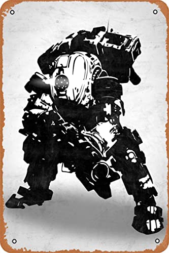 Yzixulet Titanfall 2 Scorch Poster Vintage Retro Metal Sign 8x12 Inch Man Cave Home Wall Decor