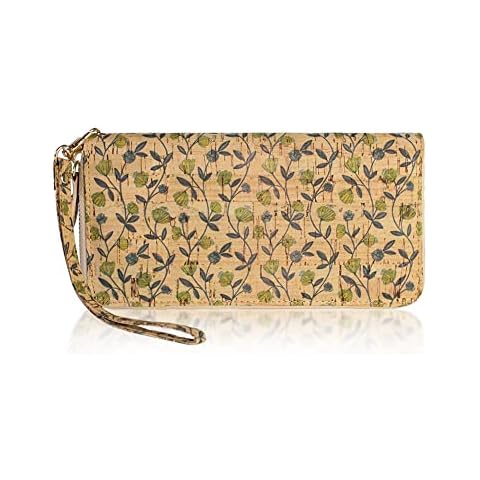 Cork Vegan Purse Wallet, CorkAllin Large Capacity Cellphone Long Purse with Card Slots Coin Pocket,Natural and Eco-Friendly Vegan Gift (04) Cover