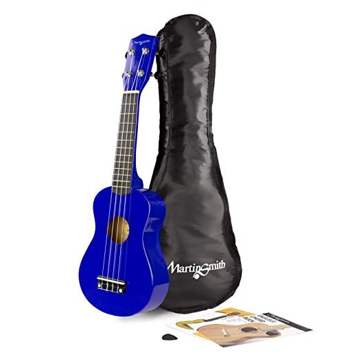 Martin Smith UK-212-BL Ukelele Soprano con Ukulele Bag - Azul