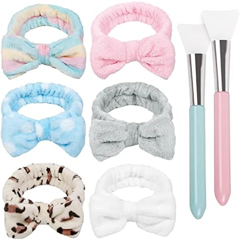 TERSE Cute Bowknot Makeup Headbands Set Cover