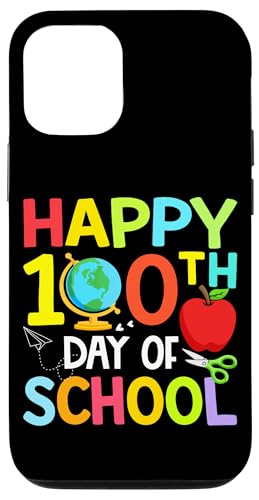 Happy 100th Day of Kindergarten Teacher Boys Girls 100 days �X�}�z�P�[�X iPhone 12/12 Pro �p