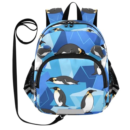 Sac à dos écolières pingouins bleus anti-perte pour éviter les chutes en sortie