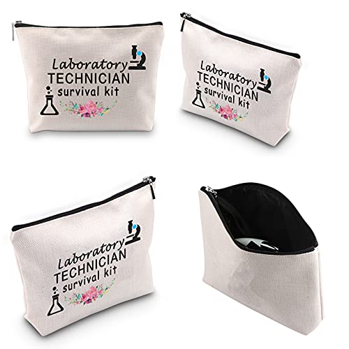 Wcgxko Laboratory Technician Survival Kit Lab Tech Laboratory Science Zipper Pouch Makeup Bag Gift (Laboratory Technician Survival) #TOP5