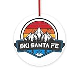 CafePress Ski Santa Fe Santa Fe New Mexico Round 4' MDF Holiday Ornament