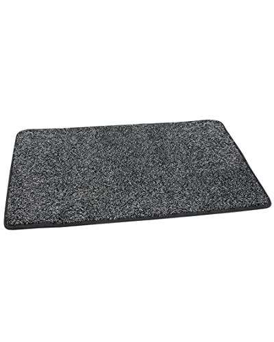 DILUMA Fußmatte Magic 45x75 cm Anthrazit - Super Saugstark, Schnelle Schmutzreinigung, rutschfest, Waschbar - Schmutzfangmatte für Indoor & Outdoor - Fußabtreter Wetterfest - Türvorleger Türmatte