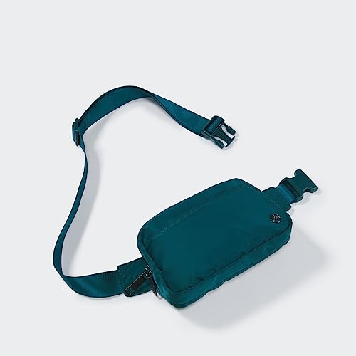 Image of Pander Everywhere Belt Bag for Women, 5 Zipper Pockets Nylon Crossbody Fanny Pack Purse (Teal Blue)