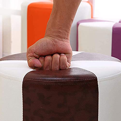 Pouf rond jaune petit banc gain de place pour studio - 4
