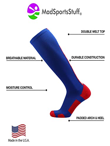 Madsportsstuff Patriot Stars And Stripes Usa Flag Over The Calf Socks (Royal/Red/White, Small) #TOP2