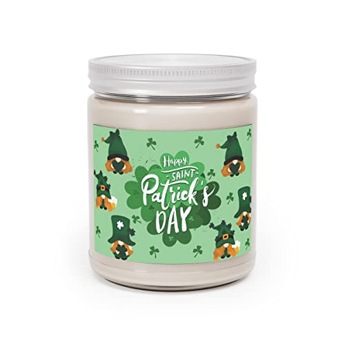 St. Patrick's Day Decoration Candles Green (Fresh Balsam) - Lucky Irish Gnome Candle Gifts For St. Paddy's Day - Scented Wax Jar Candles, 7.5Oz #TOP1