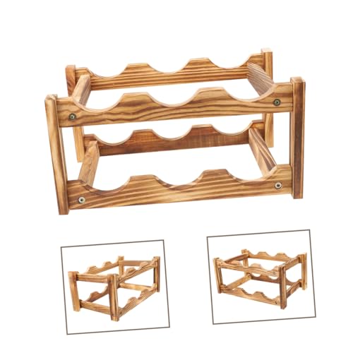 Soporte de vino de madera Unomor para 6 botellas miniatura 6