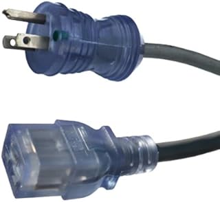 Conntek 29261-MR 15-Amp 125-Volt Hospital Grade/Green Dot Cord 15-Foot SJT 14/3 105C NEMA 5-15P to IEC 320-C19