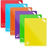 Extra Thick Plastic Cutting Boards for Kitchen - Quality Cutting Boards 6 Colors - Non-Toxic, Flexible & Non-Slip - Perfect for Chopping Vegetables, Meat, Fish, Chicken - Extra Large by Zulay Kitchen