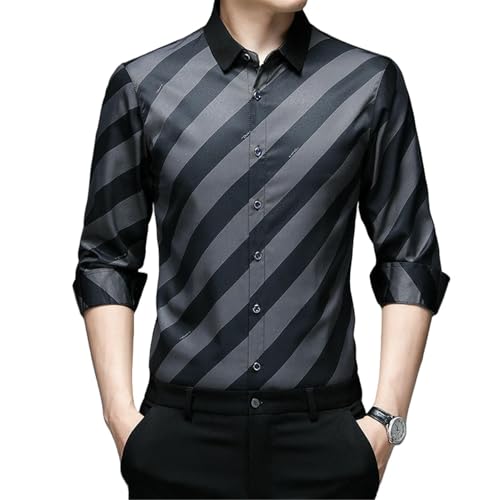 Chemise à manches longues tendance pour homme printemps et automne