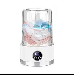 Máquina de lavar roupa íntima | Mini máquina de lavar portátil com recarregável de 3000 mAh | Roupa íntima de tamanho compacto, roupas de bebê | Leve para apartamento, dormitório, trailer, hotel