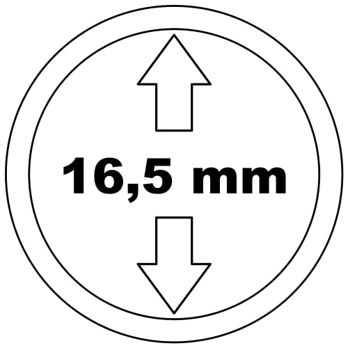 w-deal Münzkapseln, mit Griffrand (16,5 mm)