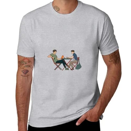 T-shirt vintage clothes pour homme noir et gris fitted signé Here's to Ben and Arthur