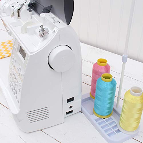 Threadart Large 5000M Cones Polyester Machine Embroidery Thread | Huge 5000M (5500 Yard) Cones 40Wt | For Brother Janome Bernina Embroidery & Sewing Machines | No. 394 - Dk Maroon #TOP4